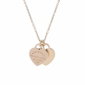 TIFFANY Return to Tiffany Double Heart Yellow Gold Necklace